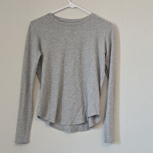 Vince Gray Pima Cotton Small Luxury Modal Long Sleeve Tee